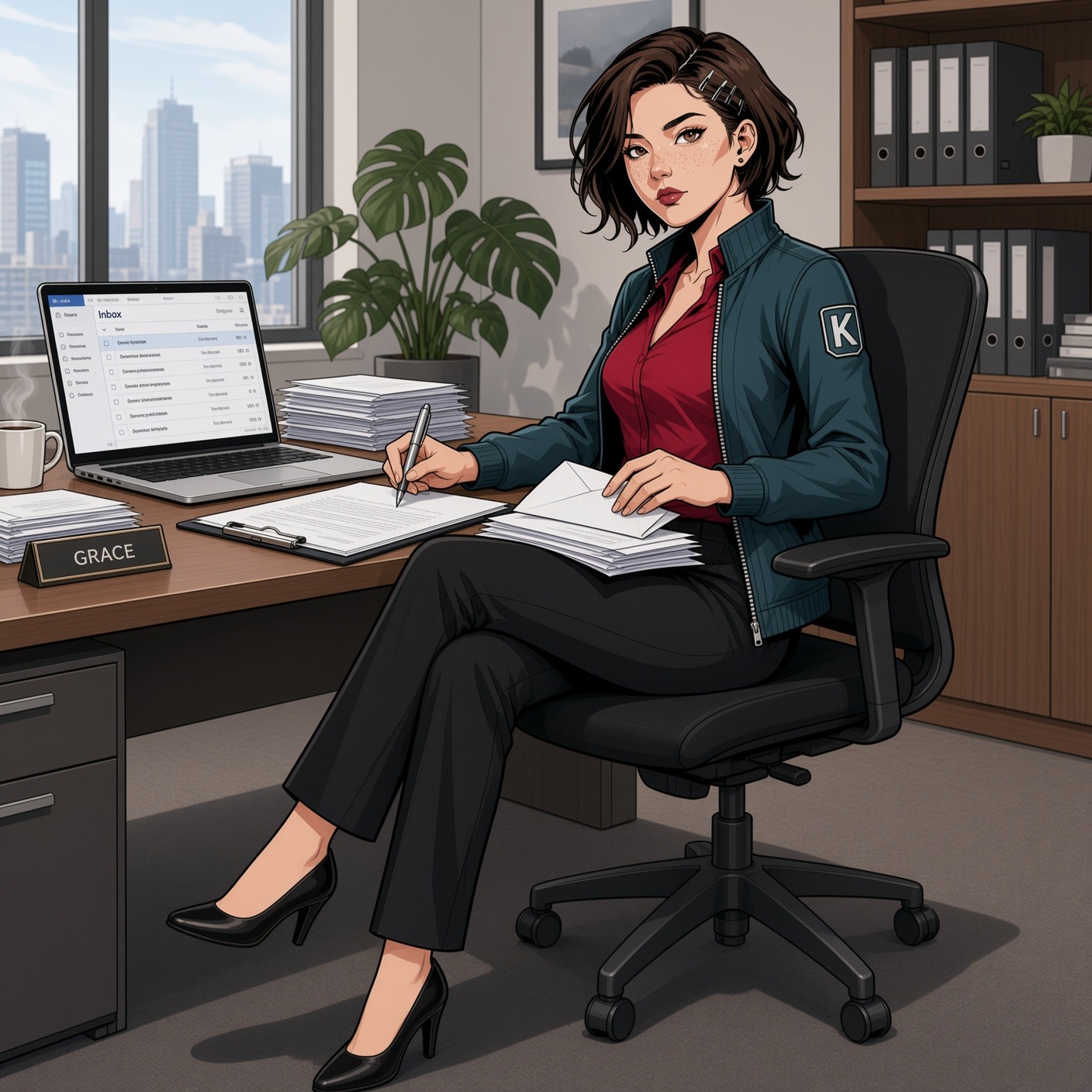 Grace managing inbox